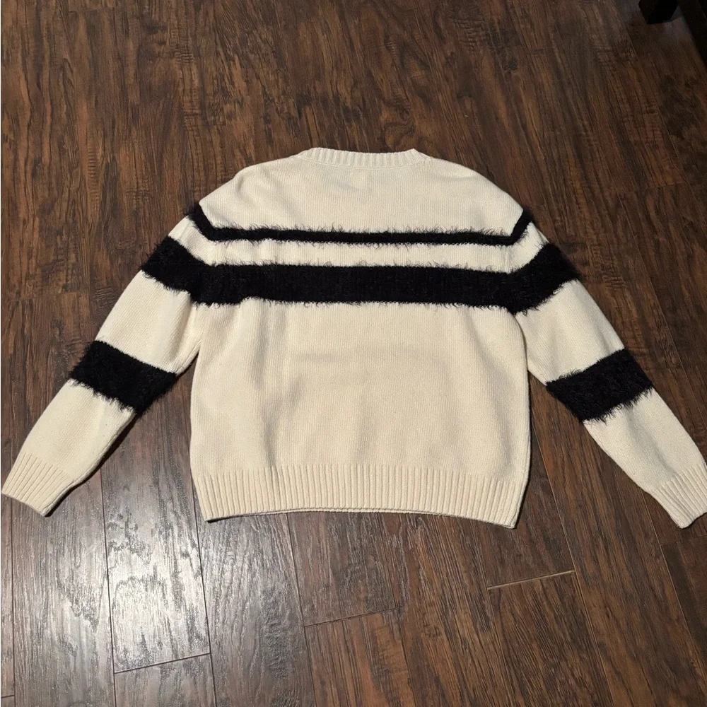 Anine Bing Cream and Black Striped Sweater 80% Wool - Picture 2 of 10